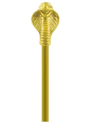 Egyptian Pharaoh Gold Snake Head 46cm Costume Sceptre