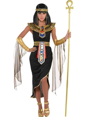 Egyptian Queen Black and Gold Cleopatra Womens Costume