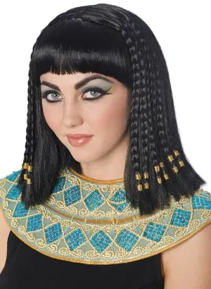 Egyptian Queen Womens Cleopatra Black Costume Wig