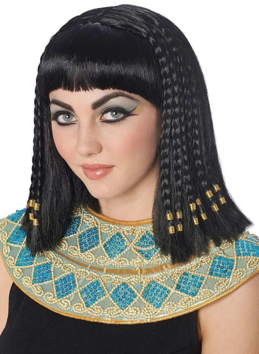 Egyptian Queen Womens Cleopatra Black Costume Wig