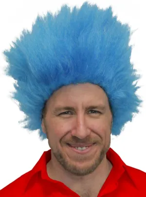 Electric Blue Adults Thing One Book Week Costume Wig
