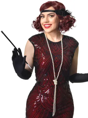 Elegant Black Deluxe 4 Piece 1920s Gatsby Accessory Set