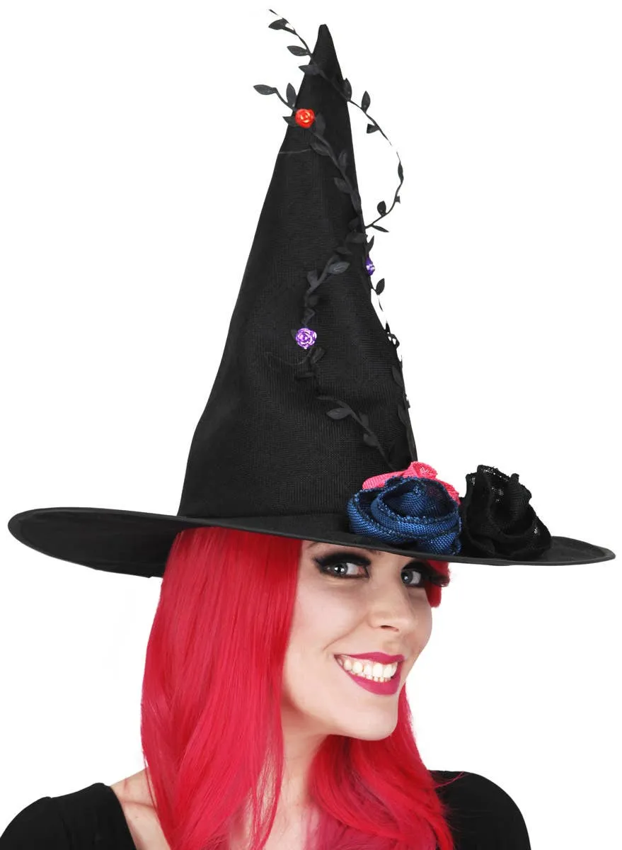 Elegant Black Vintage Witch Costume Hat