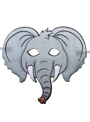 Elephant Print Kids Fabric Mask Costume Accessory