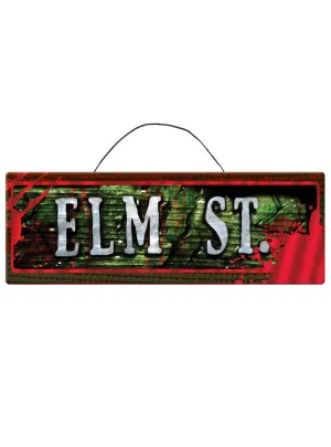 Elm Street Sign Licensed Halloween Decoration