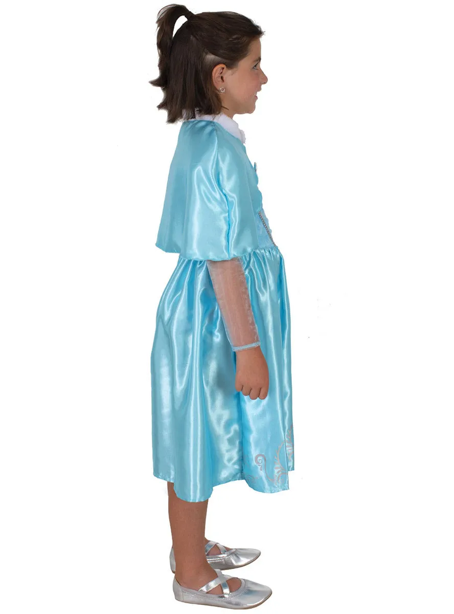 Elsa Girls Disney Frozen Princess Costume With Cloak