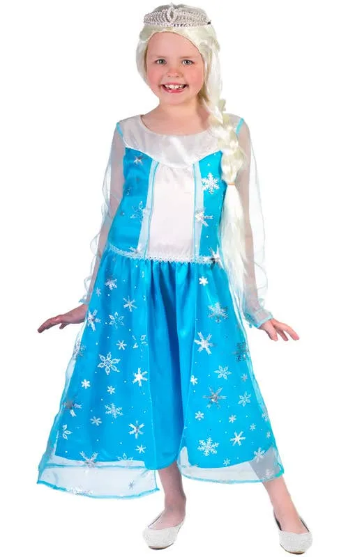 Elsa Girls Frozen Fancy Dress Costume