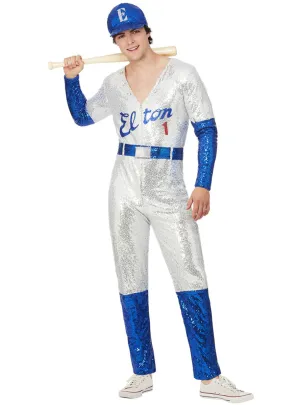 Elton John Deluxe Sequined Mens Baseball Costume