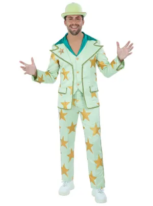 Elton John Mens Green Walk Of Fame Star Suit Costume