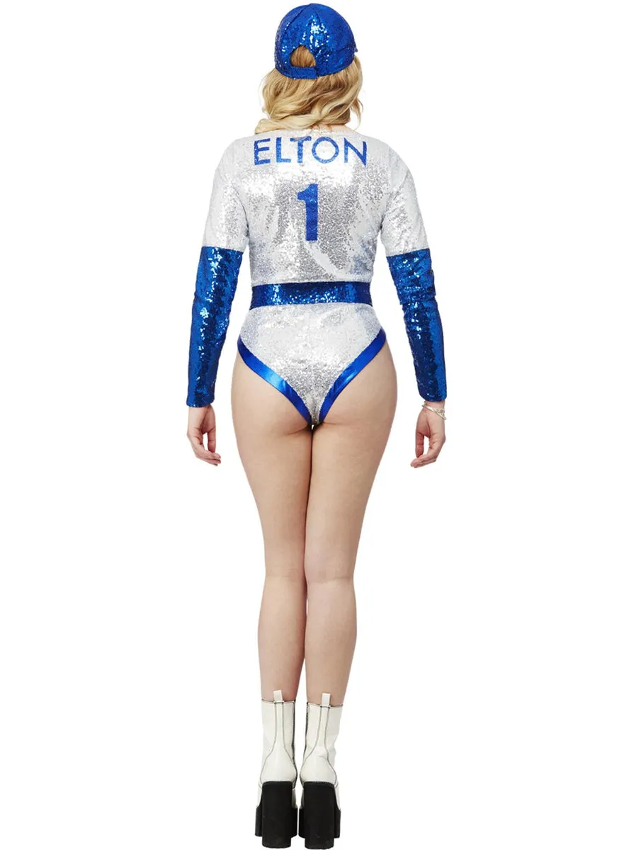 Elton John Sexy Sequined Womens Deluxe Baseball Costume