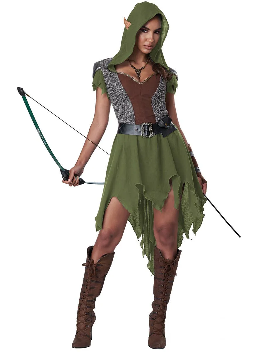 Elven Archer Womens Medieval Hunter Costume