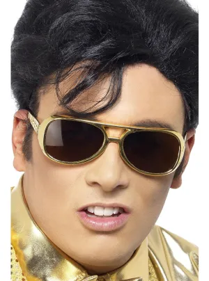 Elvis Presley Gold Aviator Costume Glasses