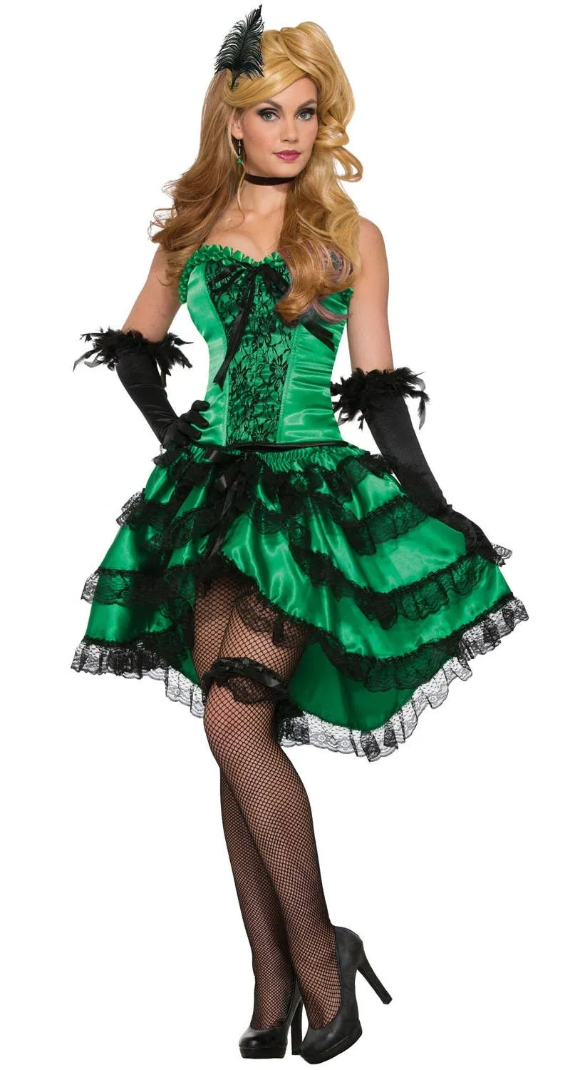 Emerald Saloon Girl Womens Burlesque Costume