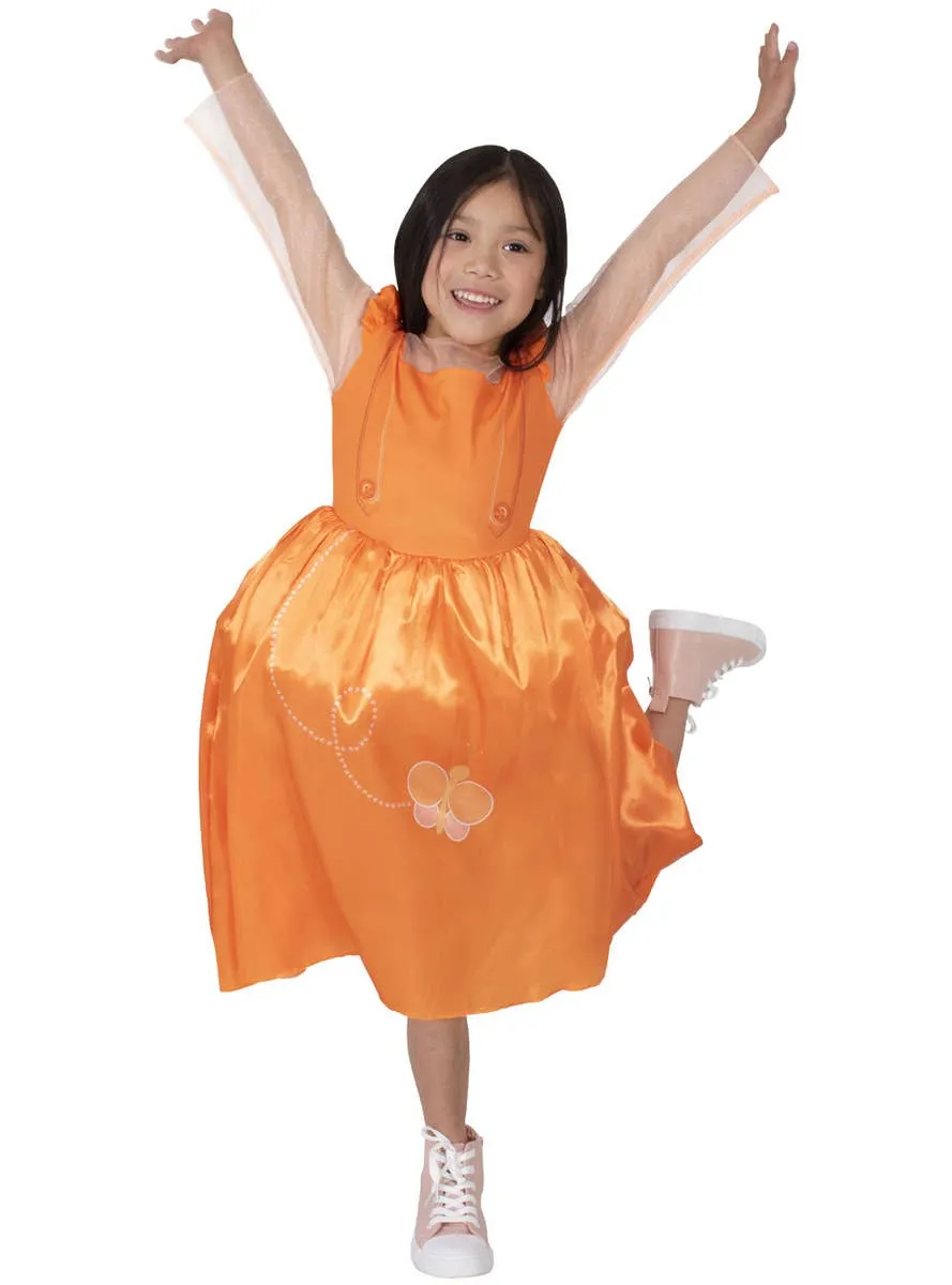 Emma Memma Girls Orange Fancy Dress Costume
