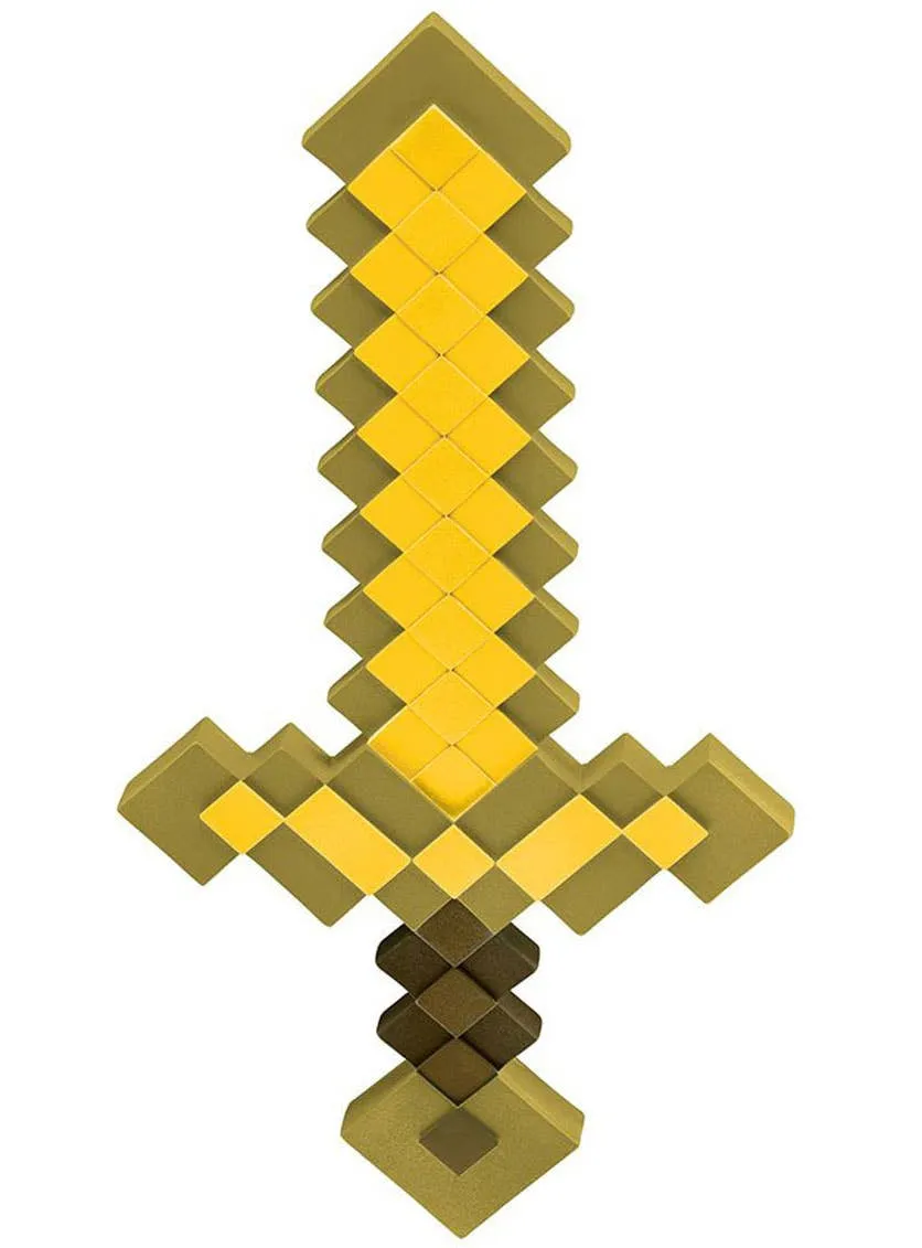 Enchanted Gold Minecraft Sword Costume Weapon