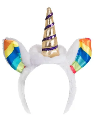 Enchanting Rainbow Ears Unicorn Headband