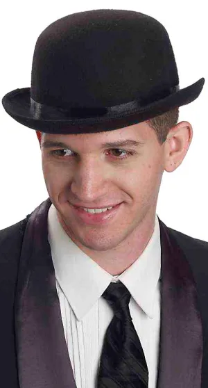 English Gentleman's Black Bowler Hat