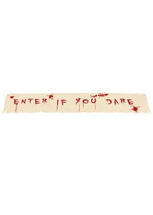 Enter If You Dare Bloody Banner Halloween Decoration