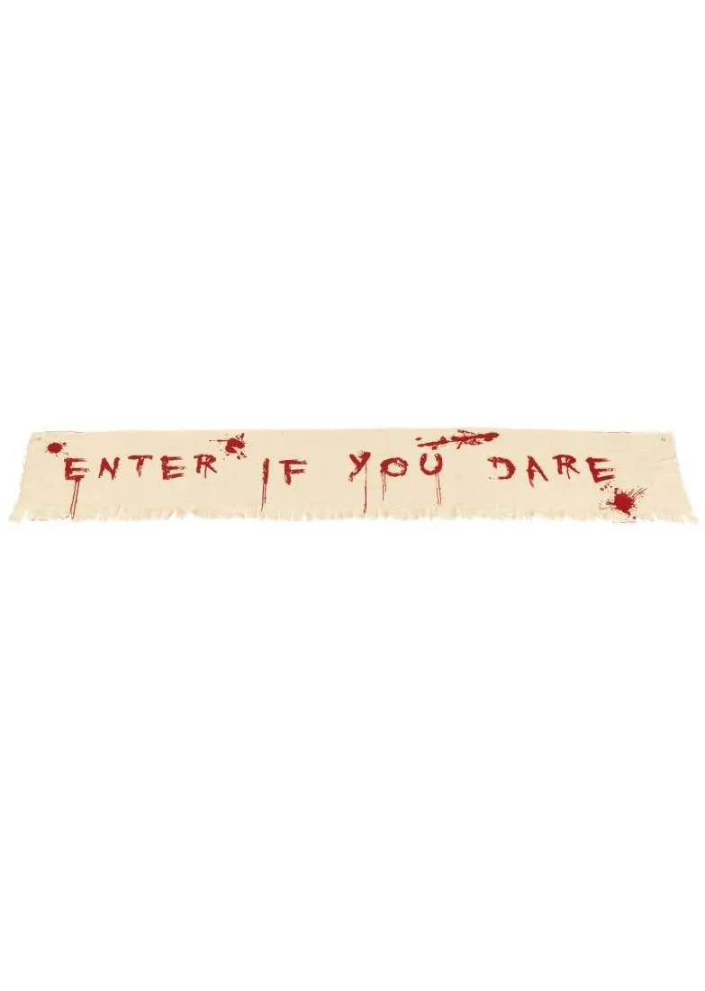 Enter If You Dare Bloody Banner Halloween Decoration