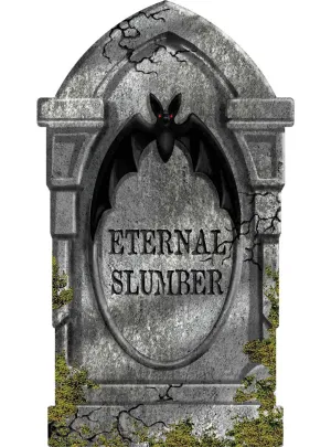 Eternal Slumber Mossy Grey Foam Tombstone Halloween Decoration