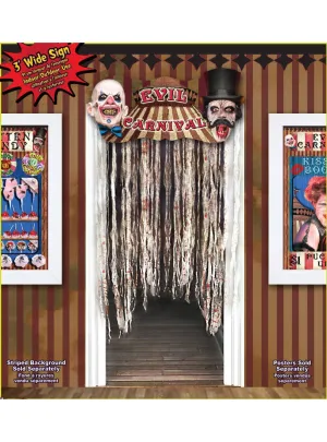 Evil Carnival Door Curtain Halloween Decoration