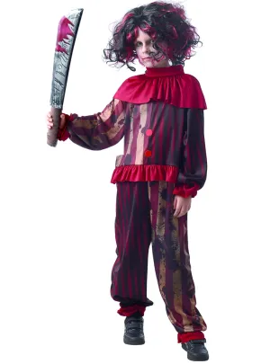 Evil Clown Boys Red and Black Halloween Costume