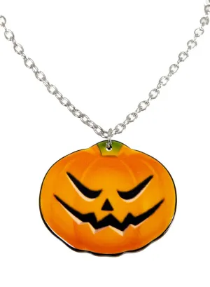 Evil Jack o Lantern Halloween Costume Necklace