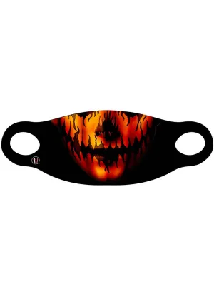 Evil Pumpkin Adults Fabric Halloween Face Mask
