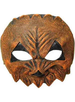 Evil Pumpkin Half Face Latex Halloween Mask