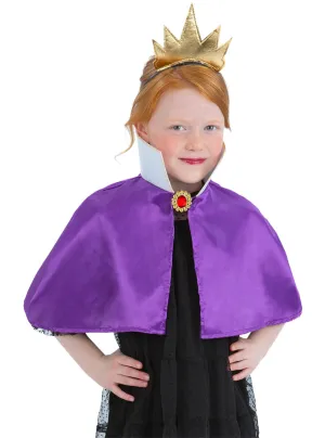 Evil Queen Girls Cape and Crown Accessory Set