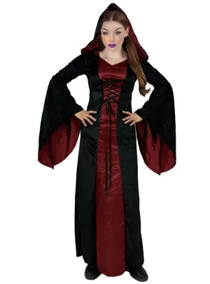 Evil Queen Hooded Robe Womens Halloween Costume
