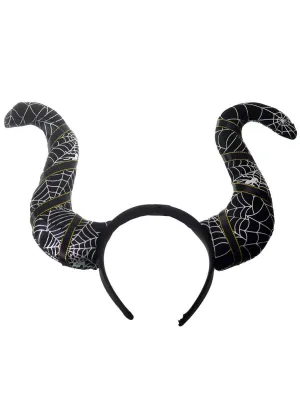 Evil Queen Mal Black and Silver Horns Costume Headband