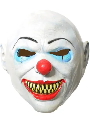 Evil Smiling Clown Full Head Halloween Latex Mask