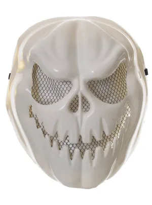 Evil White Pumpkin Halloween Costume Mask