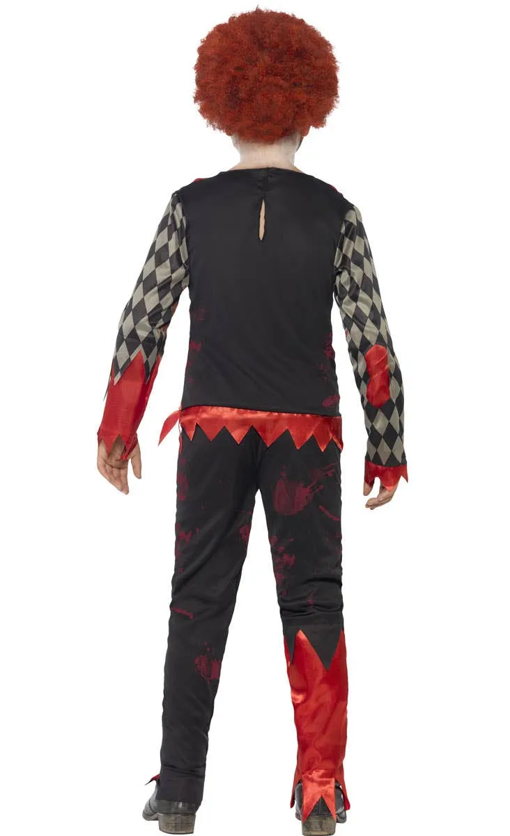 Evil Zombie Clown Boys Halloween Costume