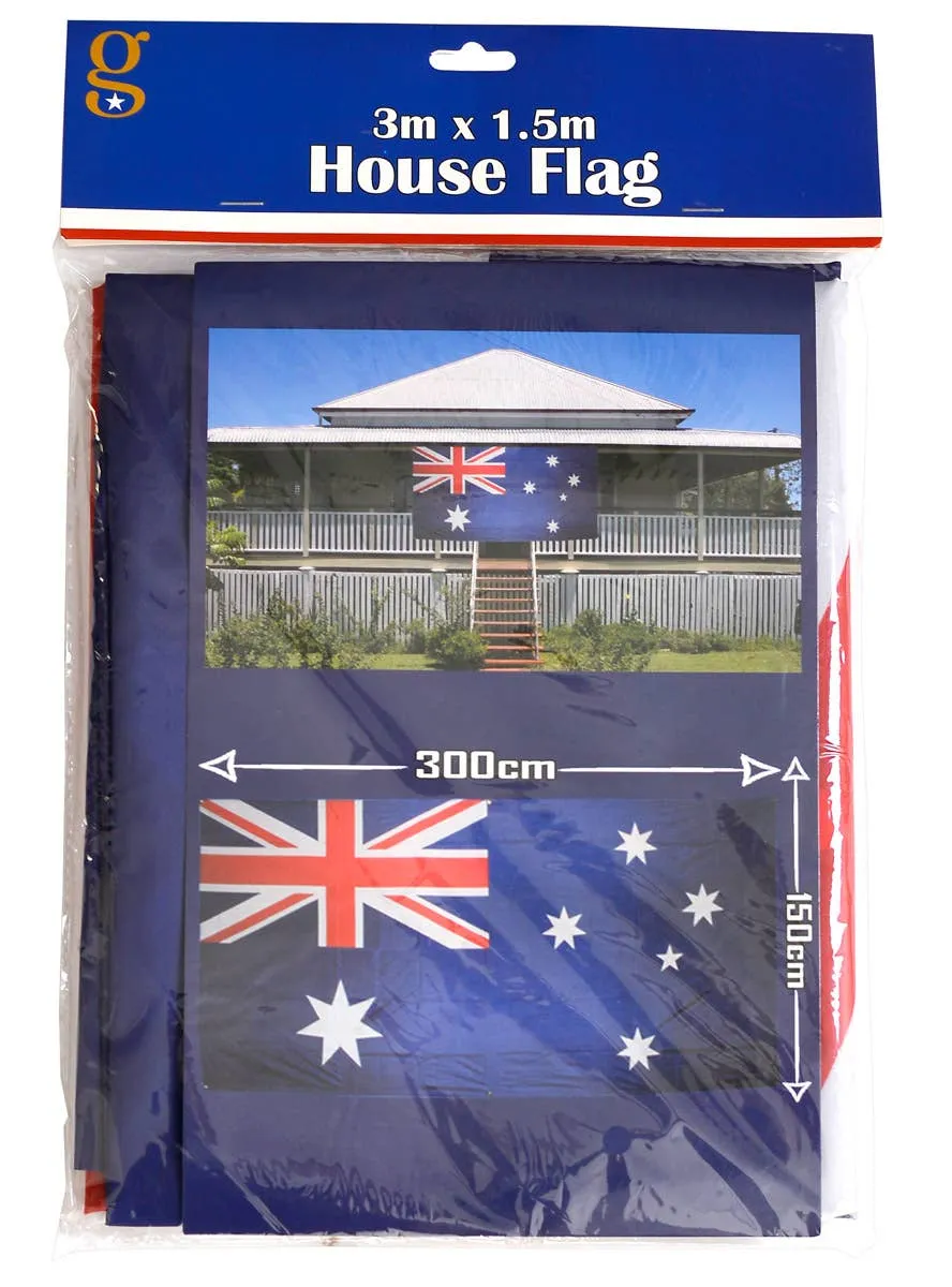 Extra Large 3m x 1.5m Australian House Flag Decoration