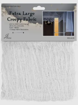 Extra Large Tattered White Fabric Halloween Decoration