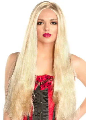 Extra Long 24" Golden Blonde Womens Costume Wig