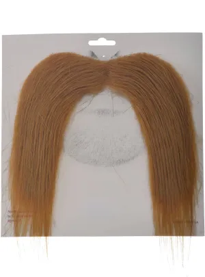Extra Long Auburn Handlebar Costume Moustache