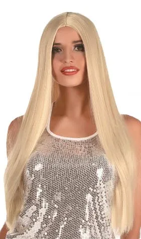 Extra Long Womens Straight Blonde Costume Wig