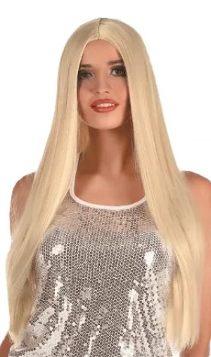 Extra Long Womens Straight Blonde Costume Wig