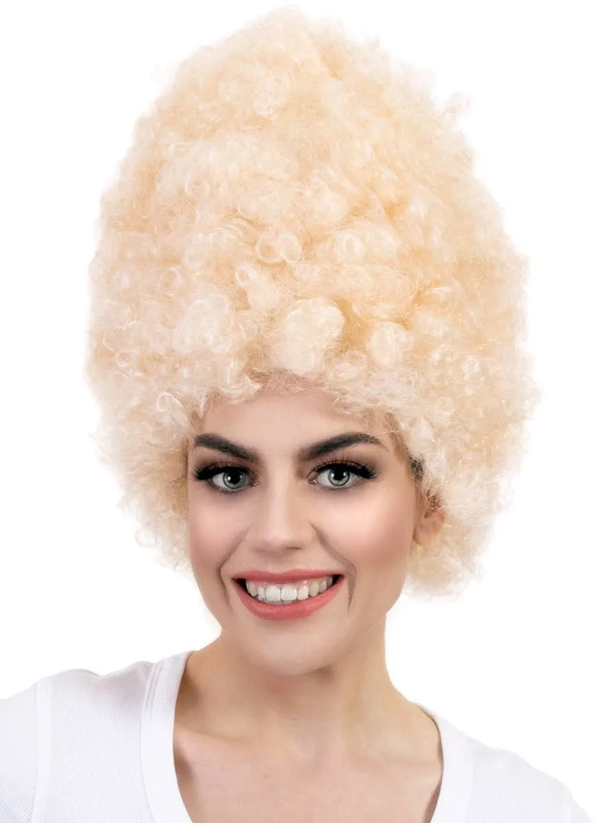 Extra Tall Womens Light Blonde Beehive Costume Wig