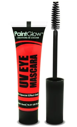 Eyelash Mascara UV Reactive Special Effects - Neon Red