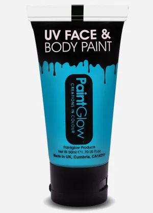 Face and Body Neon Blue UV Reactive Cream Makeup - 50ml
