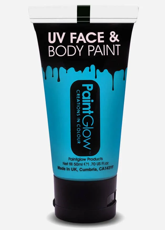 Face and Body Neon Blue UV Reactive Cream Makeup - 50ml