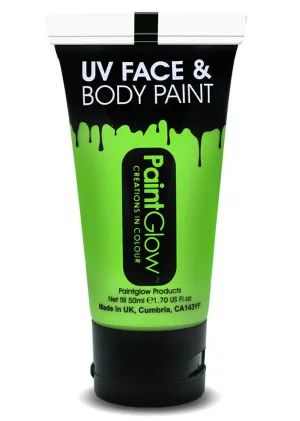 Face and Body Neon Green UV Reactive Cream Makeup - 50ml