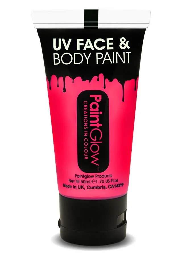 Face and Body Neon Pink UV Reactive Cream Makeup - 50ml
