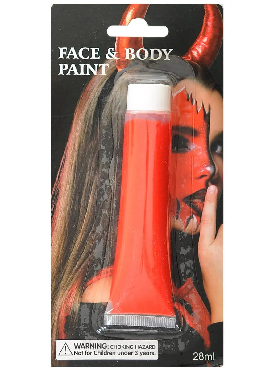 Face and Body Paint Red 28ml Makeup Tube