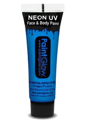 Face and Body UV Reactive Cream Makeup - Neon Blue