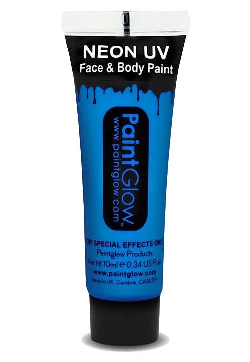 Face and Body UV Reactive Cream Makeup - Neon Blue